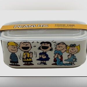 Peanuts Snoopy Charlie Brown Chowtime Stoneware Vented Lunch Box